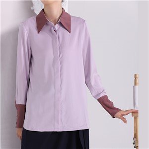 Дамски дълъг ръкав лилава блуза
